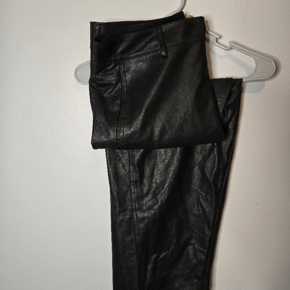Black Faux Leather Pants